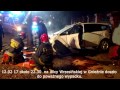 Wypadek  -Uderzył w Opla, drzewo i płot. - Kierowca leżał przy aucie. 12.02.17