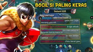 BELOM MENANG UDAH SONGONG ?! BOWO LAWAN BOCIL SI PALING KERAS KENA MENTAL | CHOU MOBILE LEGENDS 