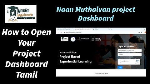 How to open your Naan muthalvan project dashboard Tamil for II CS BCA IT front End development