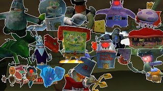 All SpongeBob Video Game Bosses (1080p) (BfBB/The Movie/Truth or Square)