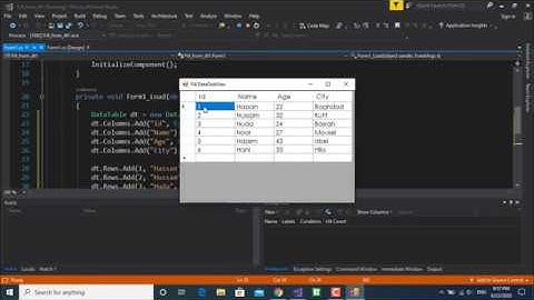 ملئ DataGridView  بالبيانات من DataTable  | سي شارب | C# |[Source Code]
