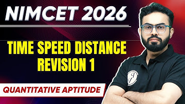 NIMCET 2026 Time Speed Distance Revision | Logical Reasoning | NIMCET 2026 | PW NIMCET #pwnimcet