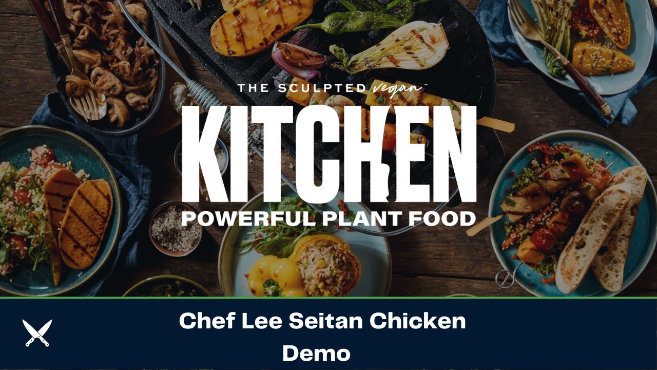 The Sculpted Vegan Kitchen Seitan Chicken Demo YouTube