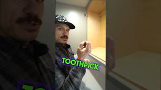 Repairing cabinet door with a toothpick #hack