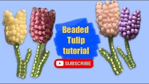 3D beaded tulip tutorial, [seed bead flower tutorial]