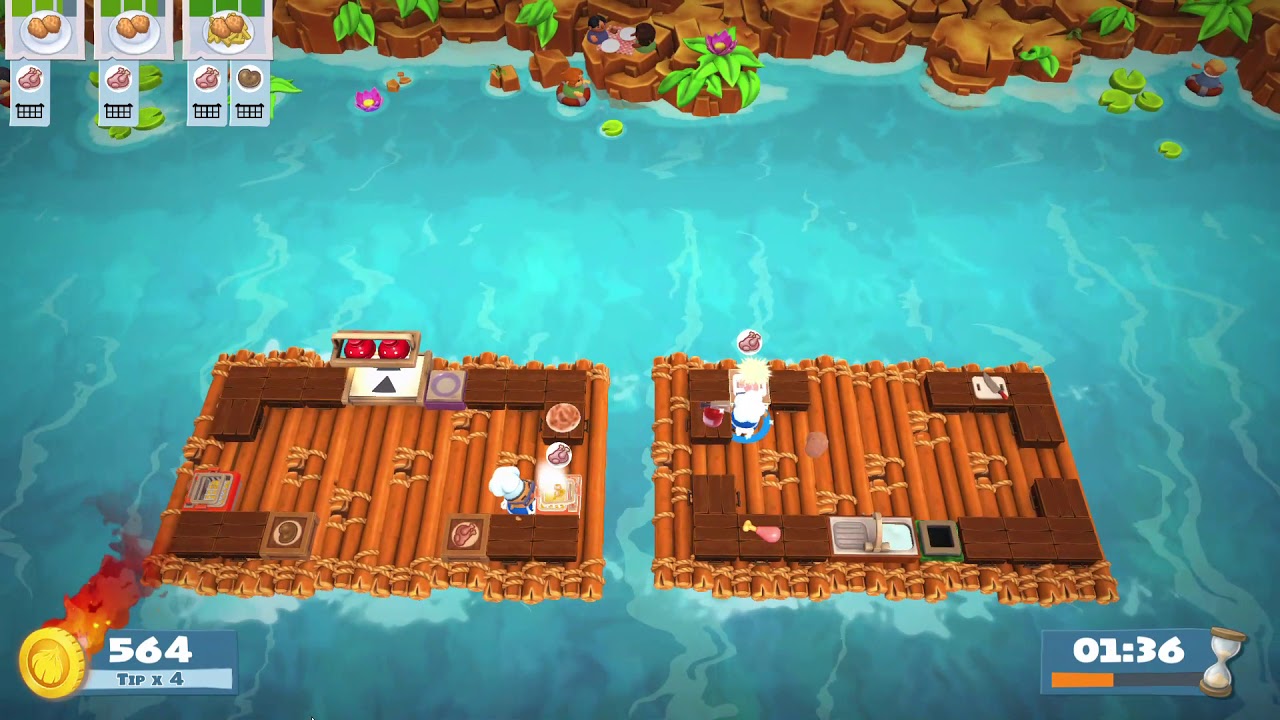 Overcooked 2 - Level 3-5 [4 stars solo]