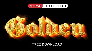How to make 3D Golden Text Effect | Graphics Design  |  Free Download  | Page - 394