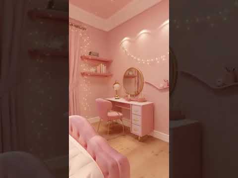 Girl Pink Bedroom Design ideas #shorts