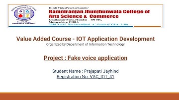 Value Added Course - IOT App Development