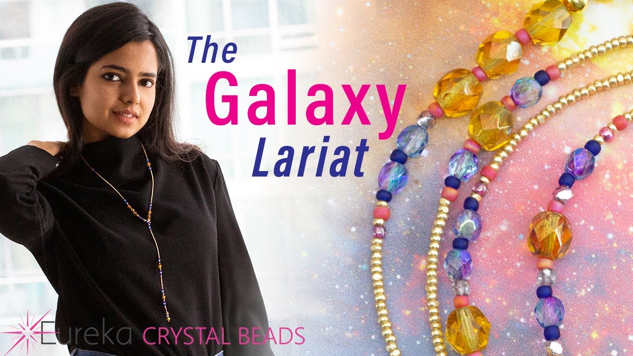 ✨ Tips and tricks to design an easy DIY Lariat Necklace with seed beads and Czech firepolish beads ✨