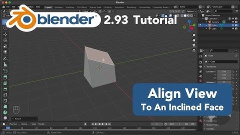 How to Align View To An Inclined Face in Blender 2.93