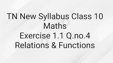 10th maths chapter 1 exercise 1.1 sum 4  relations and functions tn samacheer #10th #10thmaths