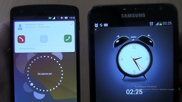 Incoming call&Alarms at the Same Time Samsung Note 1 black+Nexus 5 Ubuntu