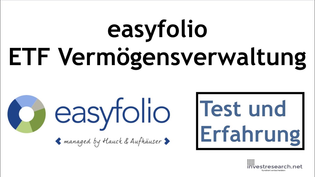 Easyfolio Test Und Erfahrung Youtube