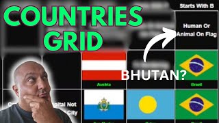 World Country Grid Quizzes