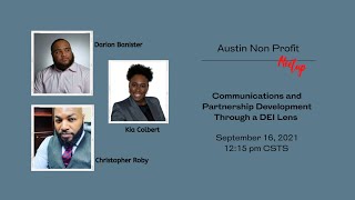 Communications and Partnership Development through a DEI lens