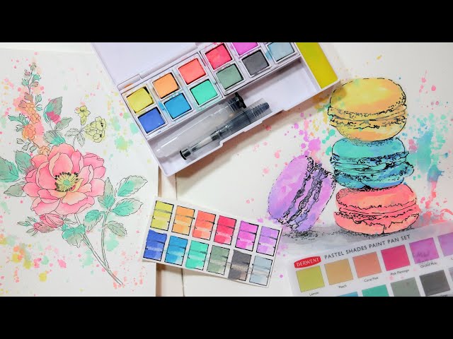 Derwent Pastel Shades Paint Pan Set, 12 Colours, Paints
