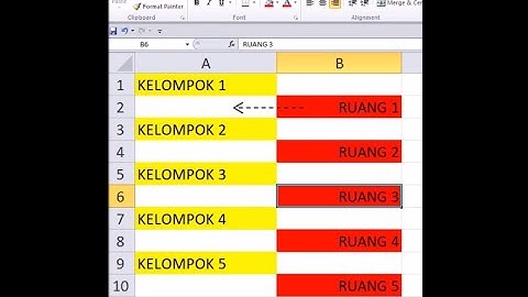 Cara membuat nomor urut beda baris beda kolom