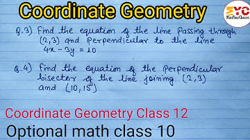 Coordinate Geometry Class 10 | Optional math class 10 | How to find slope of a line | Class 10 maths