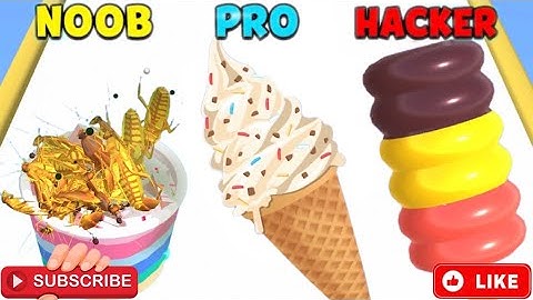 NOOB vs PRO vs HACKER In Dessert DIY #dessertdiy#games #mrgames