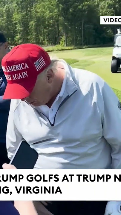 Trump farts on Virginia Golf course and tries to blame reporter