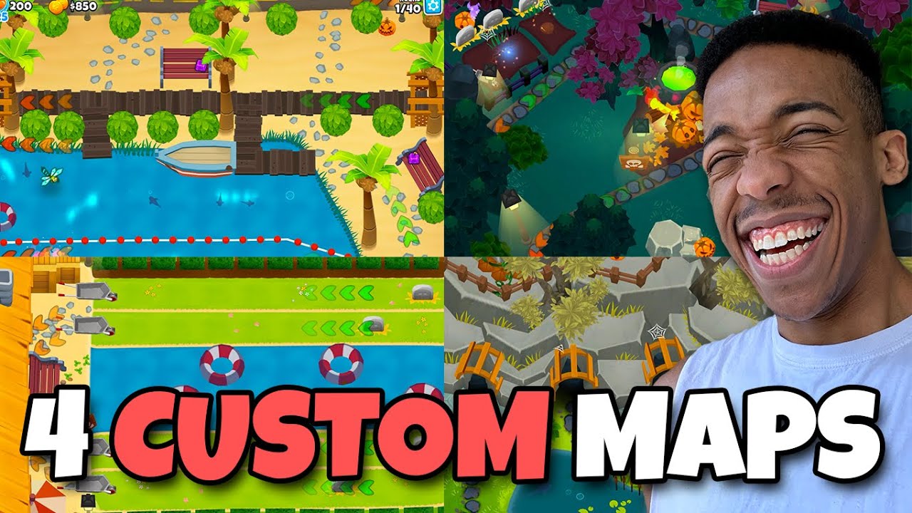 Playing Custom Made Maps In Bloons TD 6! - YouTube