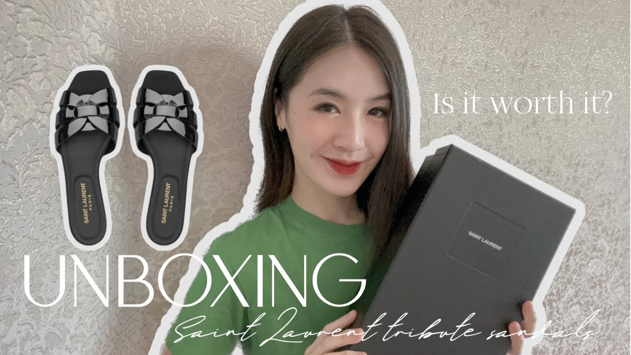 Unboxing Saint Laurent tribute sandals + modshot | dinner with family 