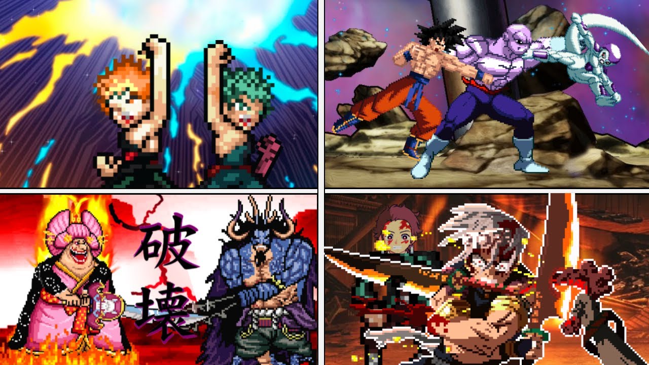 TOP 10  BEST ANIME TEAM FIGHTS - MUGEN