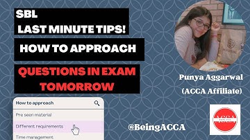 LAST minute TIPS for all SBL Students!! ACCA EXAMS!