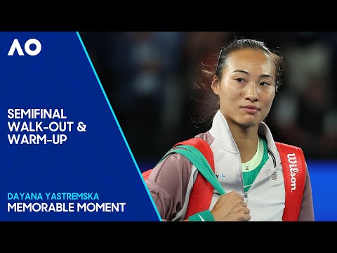 Yastremska v Zheng | Semifinal Walk-Out & Warm-Up | Australian Open 2024