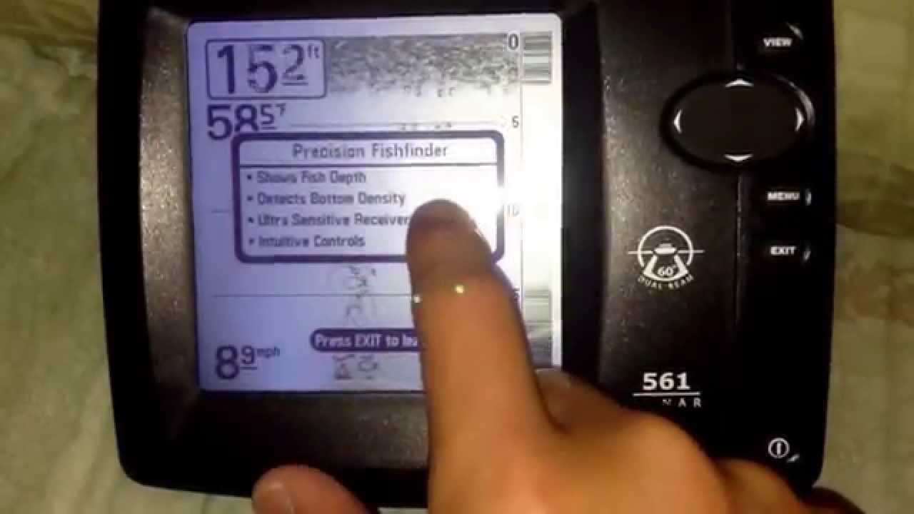 Humminbird 561 in demo or simulation mode working. - YouTube