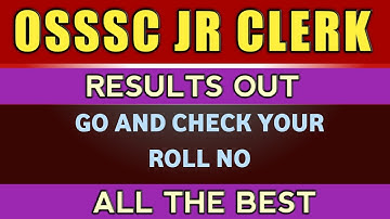 OSSSC JR CLERK RESULTS OUT