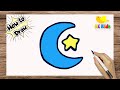 How to Draw: a Moon and Star simply
