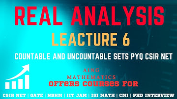 Lecture 6 Countable And Uncountable Sets PYQ CSIR NET | Real Analysis