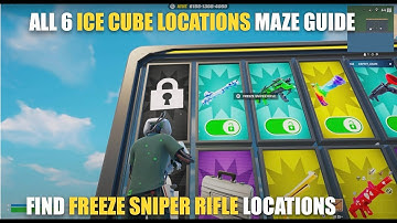 1V1 WITH EVERY GUN HIVE MAP FORTNITE CREATIVE - FIND FREEZE SNIPER RIFLE (ALL 6 ICE CUBE) MAZE GUIDE