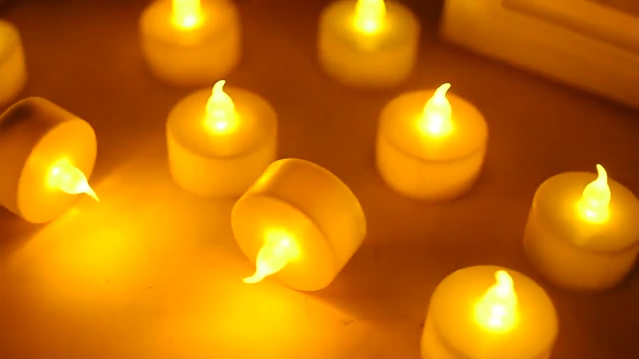 Festival Decorative - Led Yellow Tealight Candles With Container 