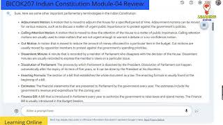 Deep Dive into Indian Constitution Module - 04 | Parliament, Judiciary & More | BICOK207/107 Review