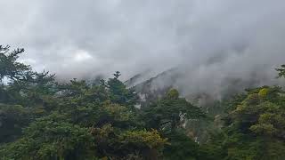 Παιχνίδια με τα σύννεφα στον Κιθαιρώνα.Clouds obscured Kirhaironas mountain of Greece