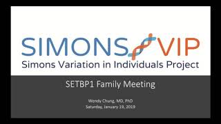 SETBP1 Society and Simons VIP Family Conference 2019