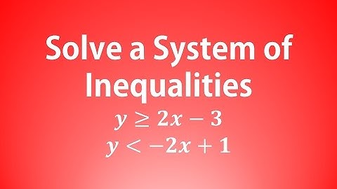 Solve a System of Inequalities