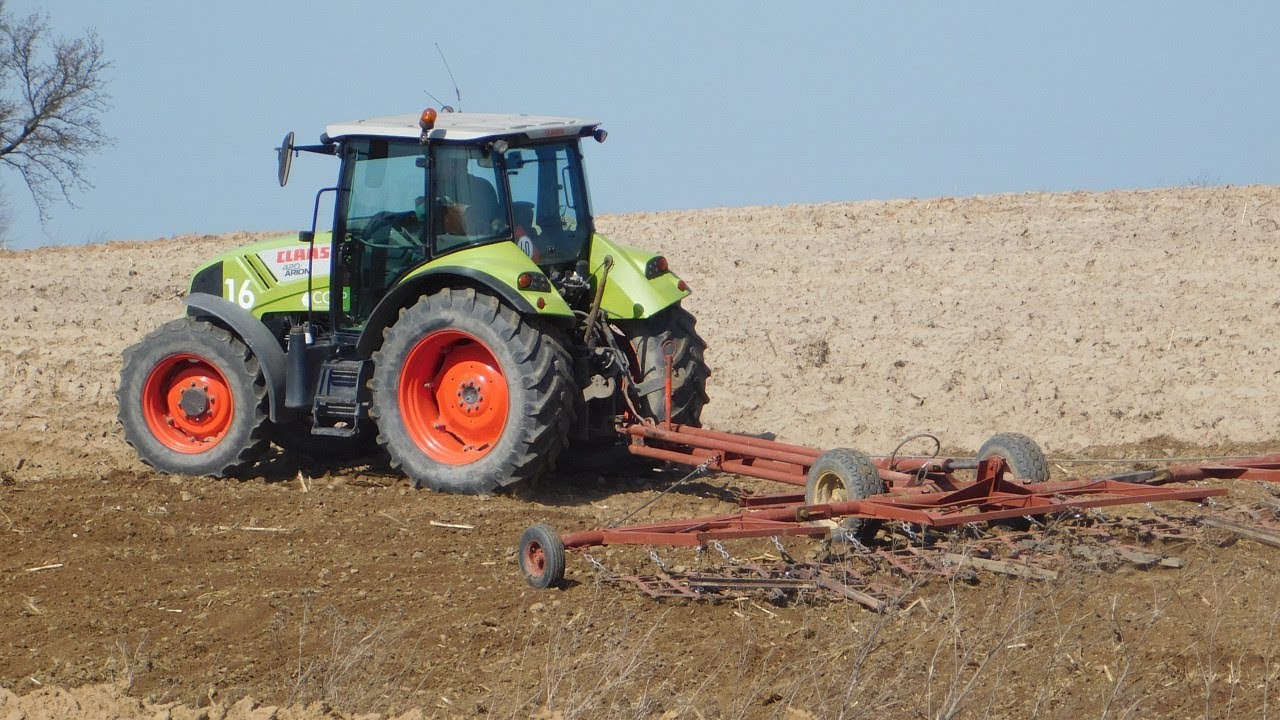 maxresdefault Wiosenne bronowanie 2018 – W polu dwa ciągniki Claas Arion 420