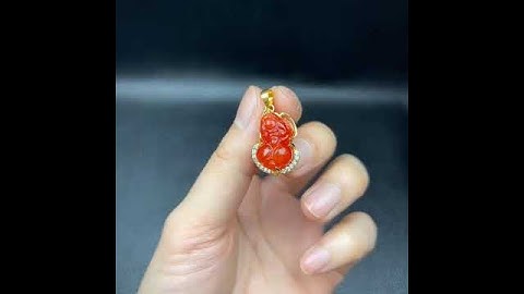 Mặt dây chuyền Tỳ Hưu NGỌC HUYẾT bọc VÀNG 10K