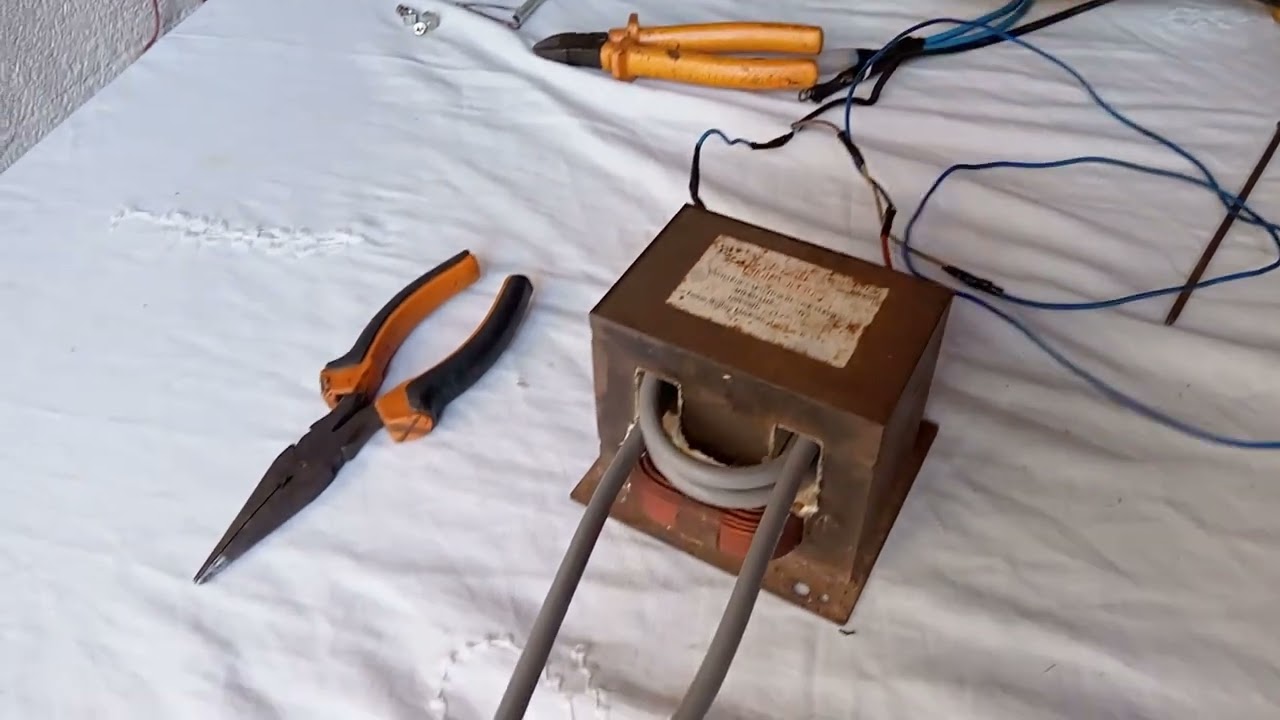 ferro de solda super potente de tráfo de micro ondas faça  o seu em casa 👍