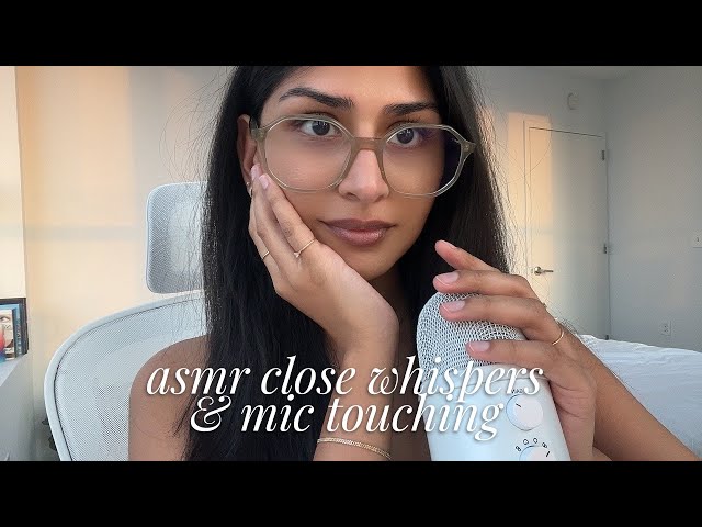 asmr mic touching & close whispers  🤍 | random yapping about my trip to Mexico City