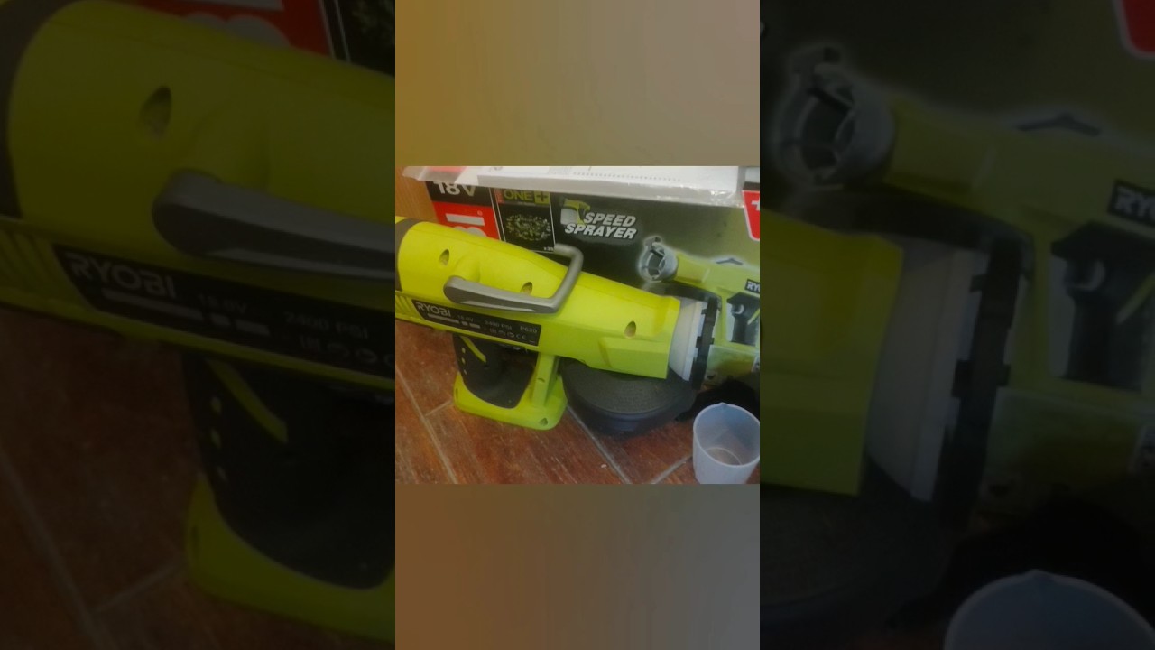 Окраска краскопультом #малярныеработы #краскопульт #ryobi - YouTube