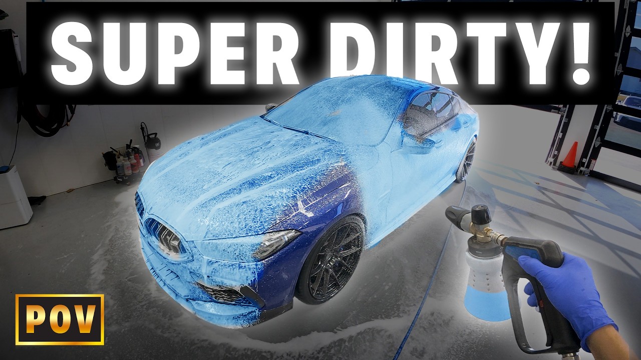 ASMR POV: Washing a FILTHY BMW M8 Competition! (Satisfying Detail)