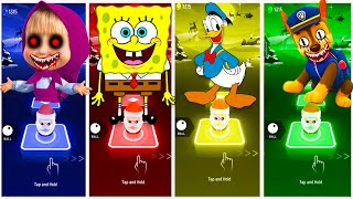 Masha and the bear exe vs sponge bob vs donald duck vs chase EXE | Tiles Hop Edm Rush