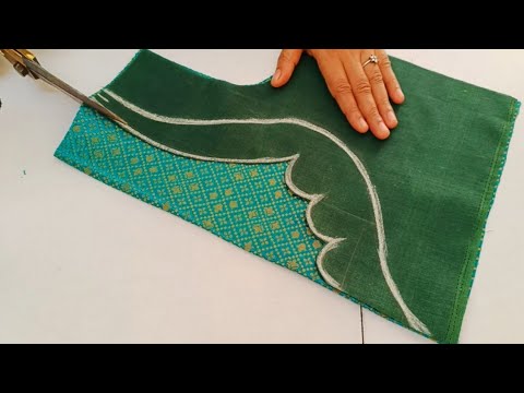 Designer blouse back neck design || blouse || cutting and stitching ...