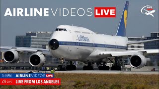 RARE SIGHT! Lufthansa's Retro Livery 747 Runway 24R Takeoff at LAX!