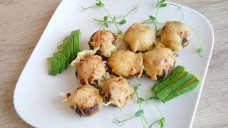 Горячая закуска из грибов.  Самый простой и быстрый рецепт.